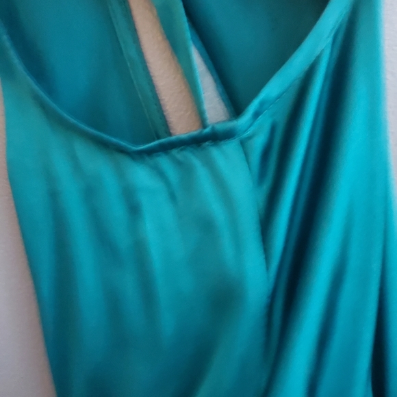 Peacock Green Silk & Lace Tracy Reece Dress Sz 6 - Picture 10 of 12
